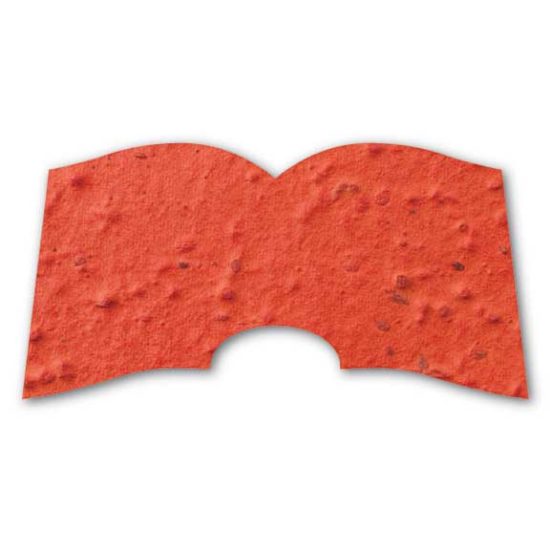 Orange Open Book Seed Paper