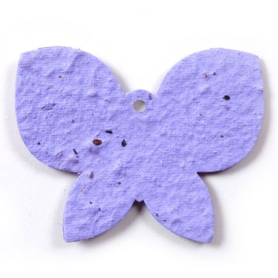 A purple shaped plantable butterfly