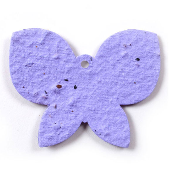 A purple shaped plantable butterfly