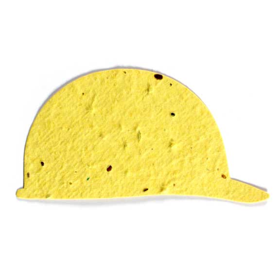 Bright Yellow Hard Hat Seed Paper