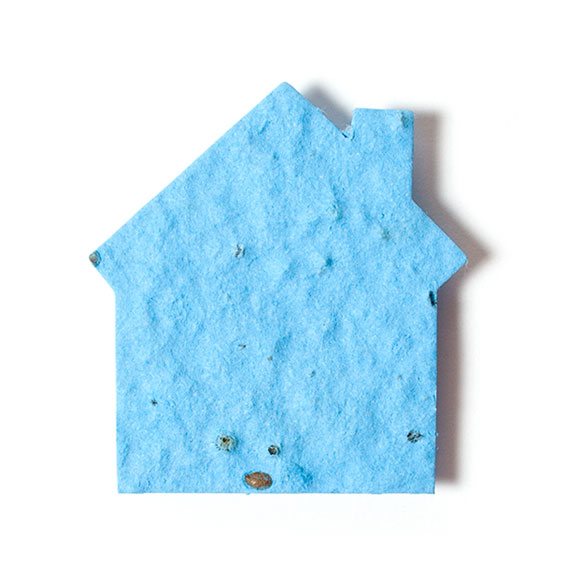 Light Blue Small House Seed Paper