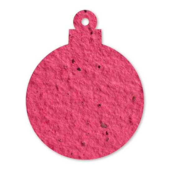 2.9" x 3.7" Cranberry Ornament Plantable Paper