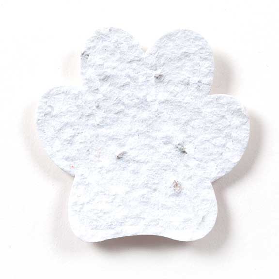 White Blank Paw Print Seed Paper