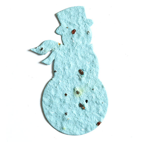 Mint Color Snowman Seed Paper