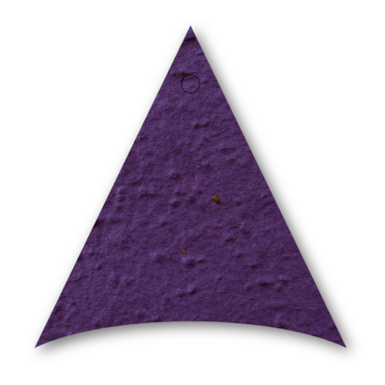 3.4" x 3.6" purple triangle seed paper
