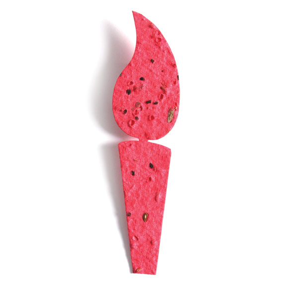 Cranberry Red Candle Flame Stick Seed Paper