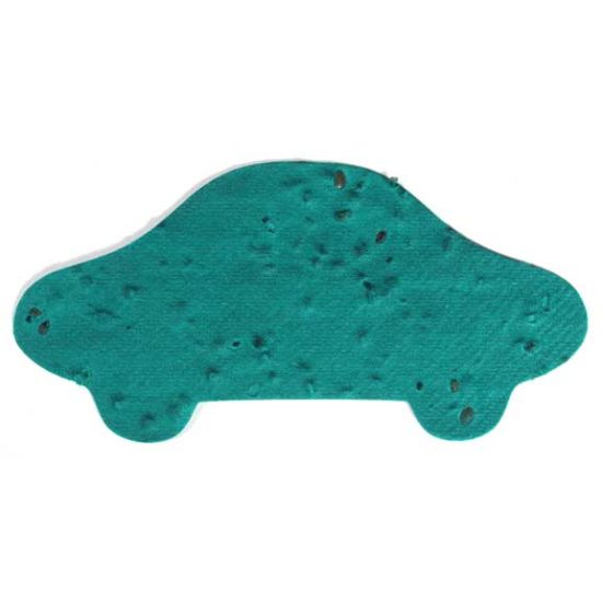 Teal Car Plantable Paper