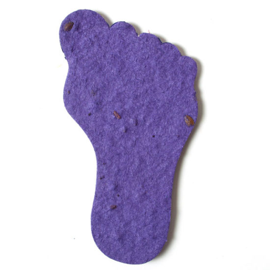 Dark Purple Foot Plantable Paper