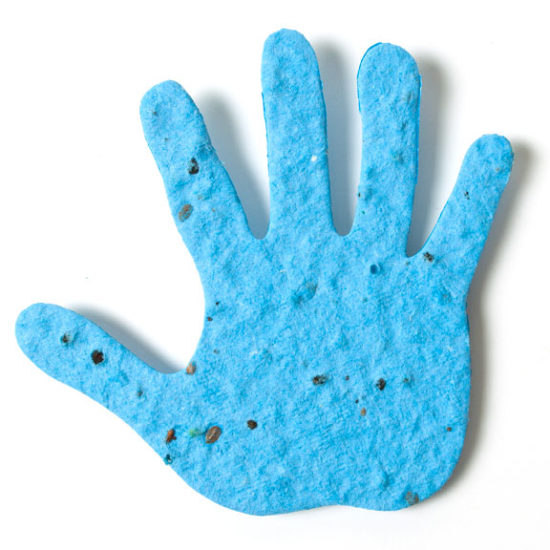 Light Blue Hand Seed Paper