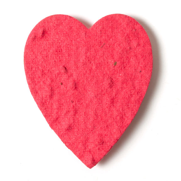 Red Long Heart Seed Paper