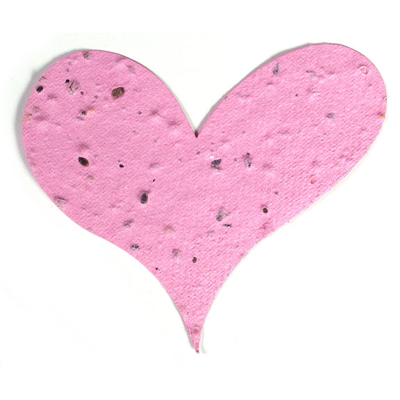 Pink Heart Seed Paper