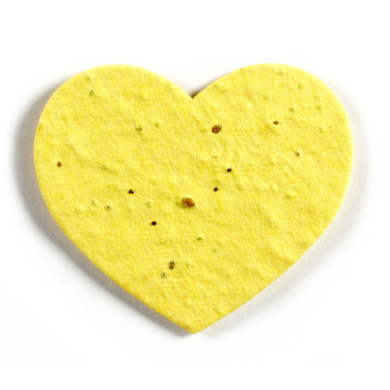 Bright Yellow Heart Seed Paper