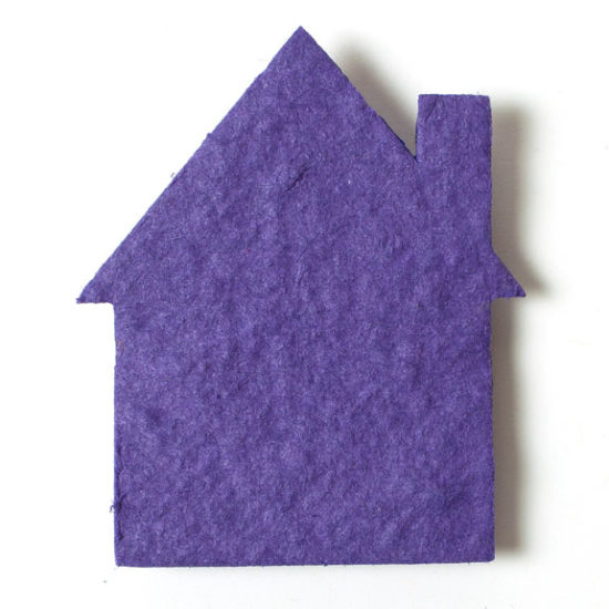 Dark Purple House Seed Paper