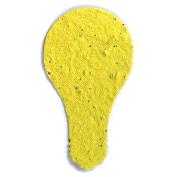 Bright Yellow Lightbulb Seed Paper
