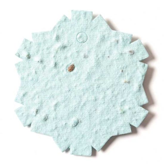 Light Blue Snowflake Plantable Paper