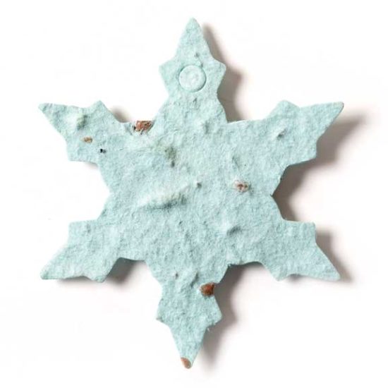 Mint Blue Snowflake Seed Paper