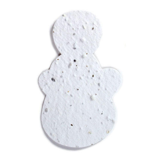 White Snowman Plantable Paper