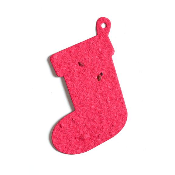 Cranberry Red Christmas Stocking Seed Paper
