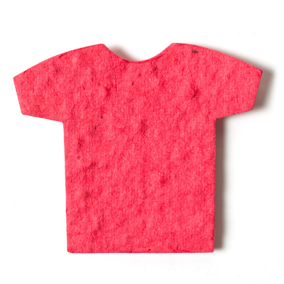 Cranberry Red T-Shirt Seed Paper