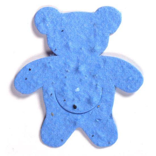 Light Blue Teddy Bear Seed Paper