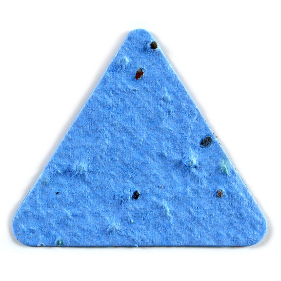 Light Blue Triangle Plantable Paper
