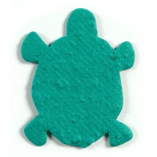 Green Teal Turtle Seed Paper