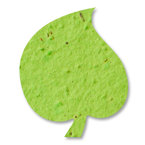 Lime Green Aspen Leaf Seed Paper