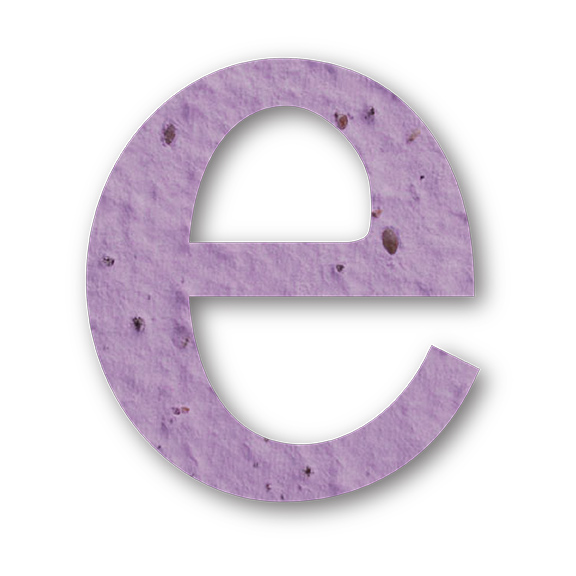 letter e seed paper