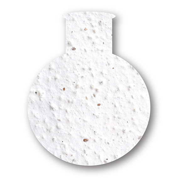 white flask product seed paper