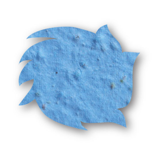 light blue flower plantable paper