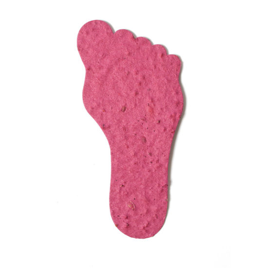 foot shaped seed paper