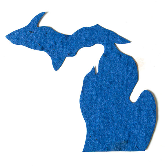Dark Blue Michigan State Plantable Paper