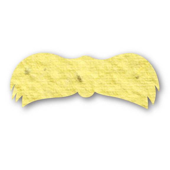 yellow mustache seed paper