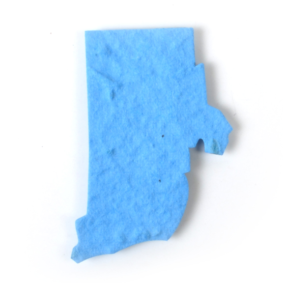 rhode island state blue plantable paper