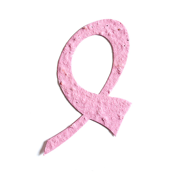 breast cancer ribbon seed paper